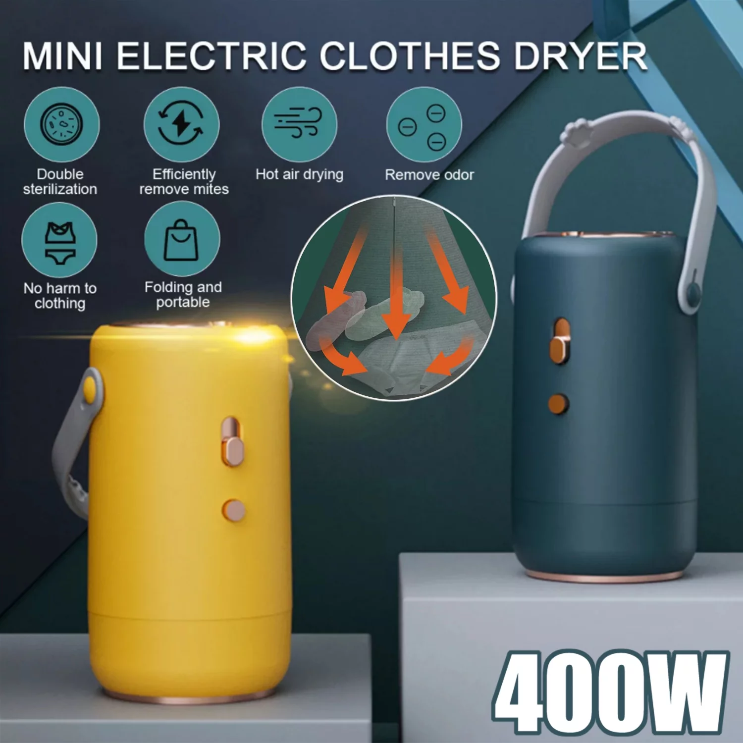Homore Portable Clothes Dryers Mini Travel Dryer, Premium Travel Accessories for Underwear Home Houehold Supplies Green - Cheap Fitting