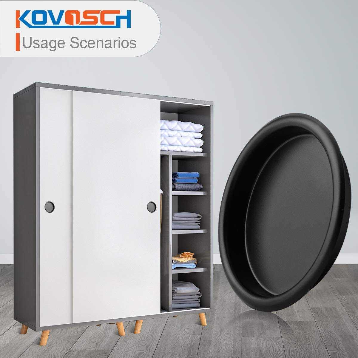 kovosch 8 pack Closet Door Finger Pull black 2-1/8â round sliding Closet Finger Door - Cheap Fitting