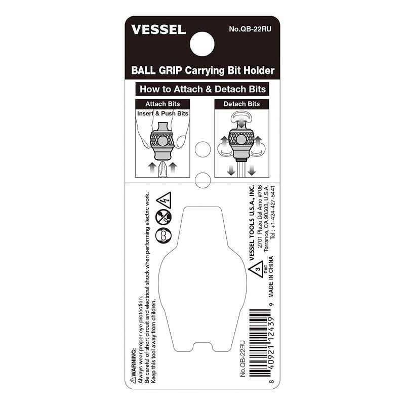 Vessel Ball Grip Carrying Bit Holder QB22RU - Cheap Fitting