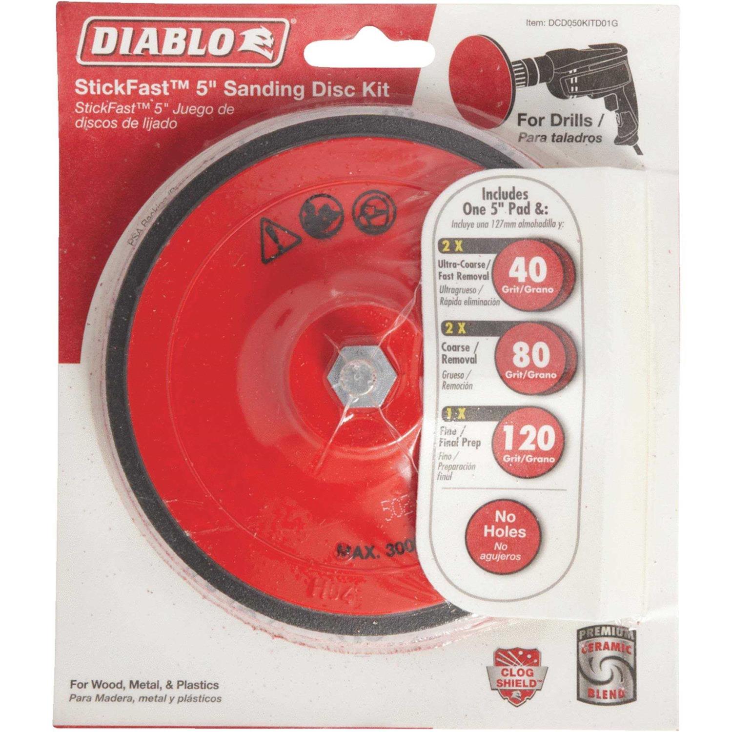 Diablo 5 in. Sanding Disc Kit DCD050KITD01G - Cheap Fitting