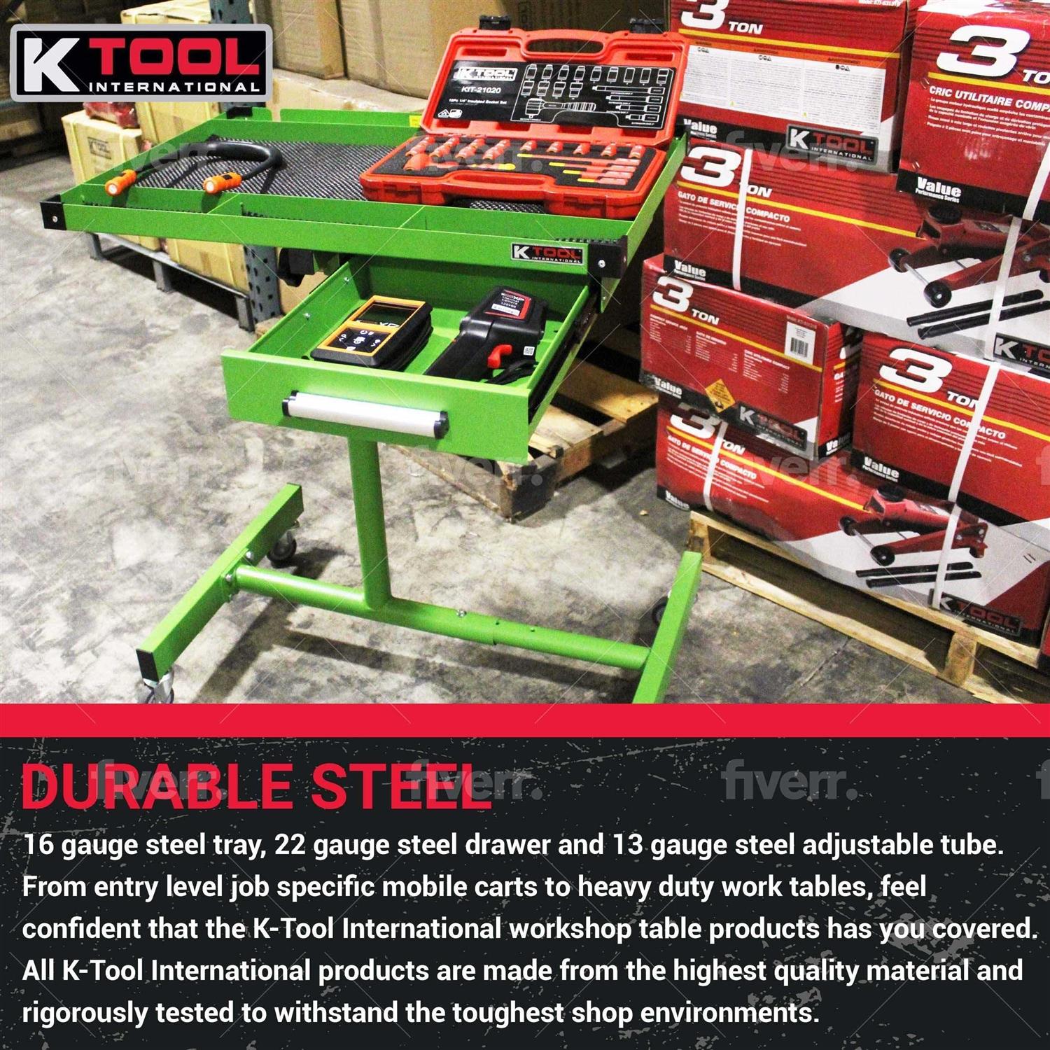 K Tool International 30 Adjustable Work Table KTI75108 - Cheap Fitting