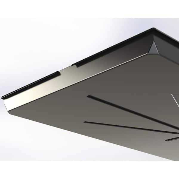 AMERICAN BUILT PRO 64 in. x 34 in. Heavy Duty Plastic HVAC Condensate Drain Pan w/ Drain Hose Adapter - Cheap Fitting