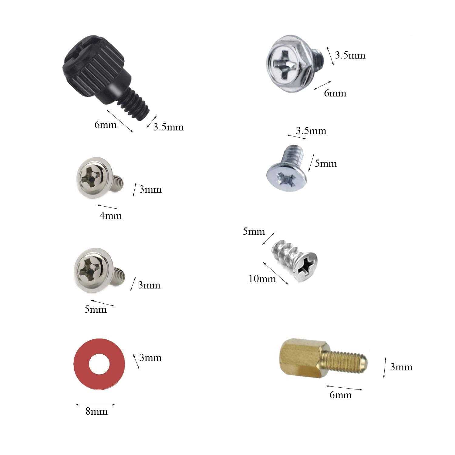 Pc Computer Screws Standoffs Set Kit for Hard Drive Computer Case Motherboard Fan Power Graphics - Cheap Fitting