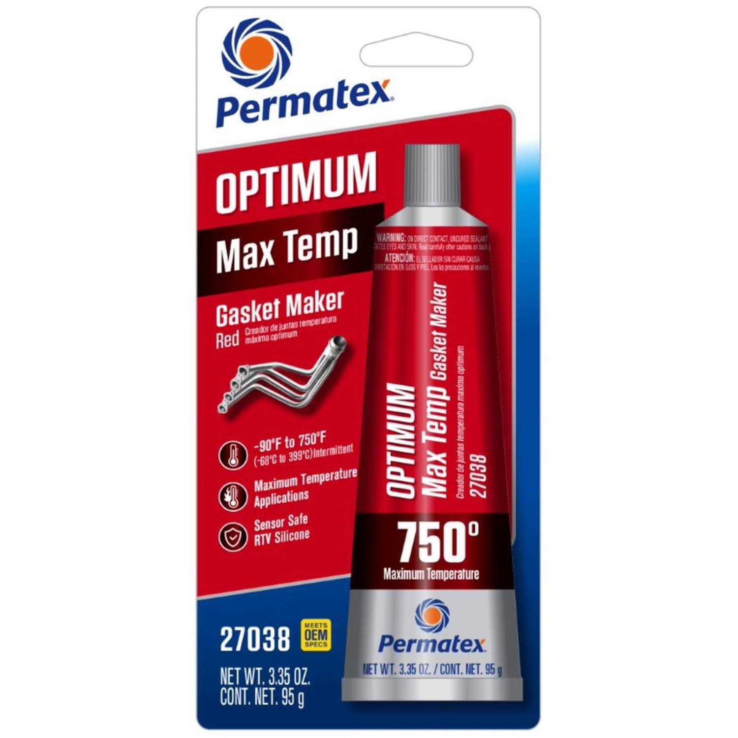 Permatex 27038 Optimum Red High Temperature Gasket Maker - Cheap Fitting