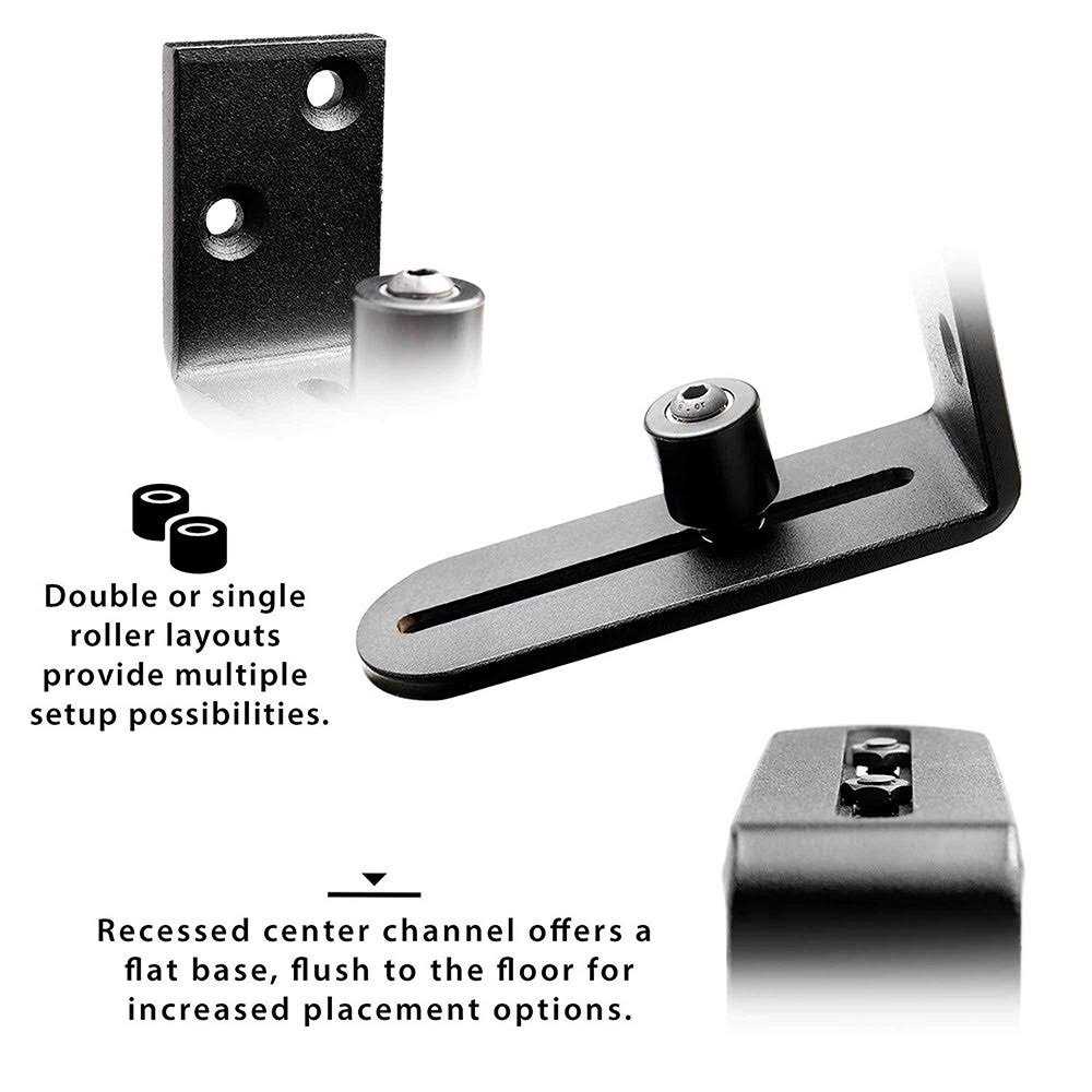 Winsoon Wall Mount Style Sliding Barn Door Floor Guides Adjustable Stay Roller Hardware Kit - Cheap Fitting