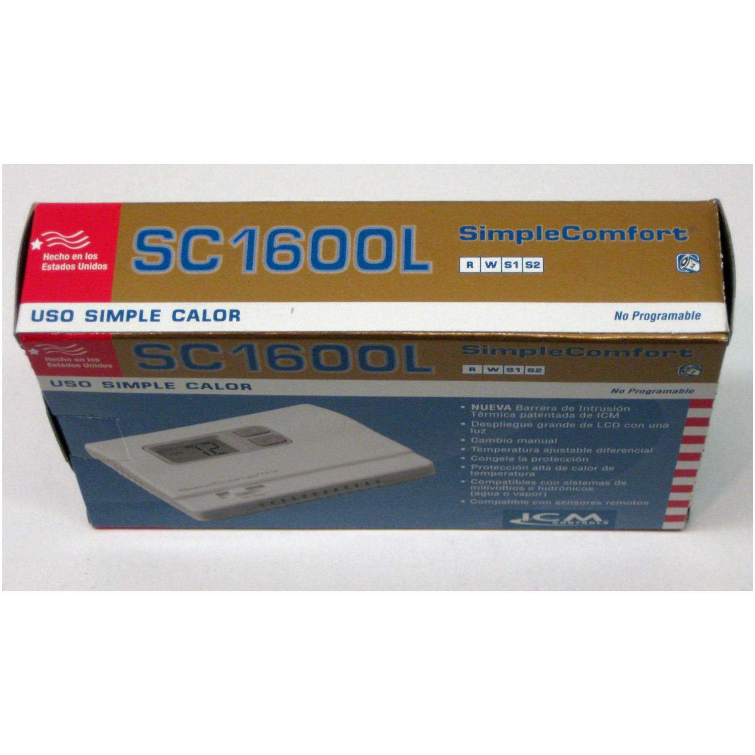 ICM Controls SC1600L Non-Programmable SimpleComfort Heat Only Thermostat - Cheap Fitting