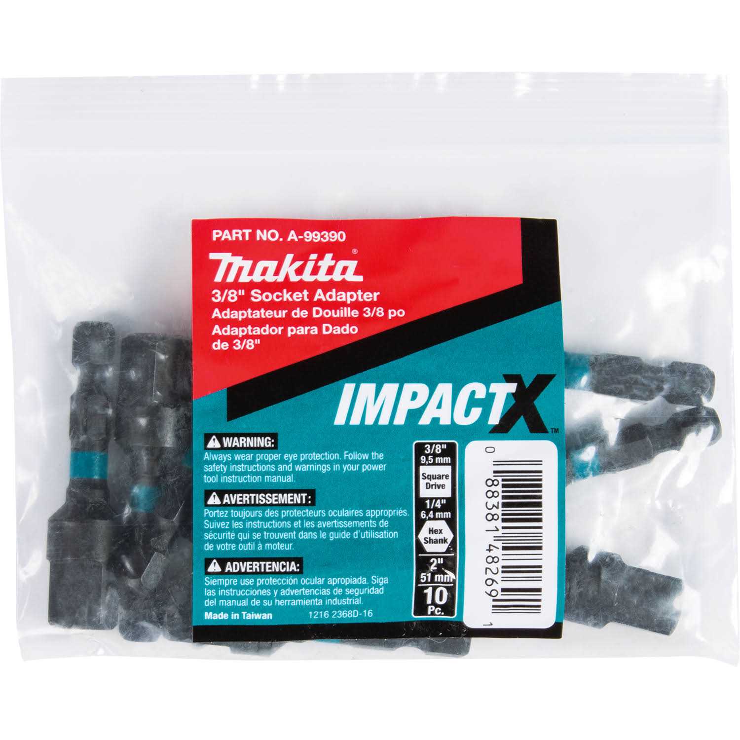 Makita A-99390 ImpactX 3/8 x 2 Socket Adapter - Cheap Fitting