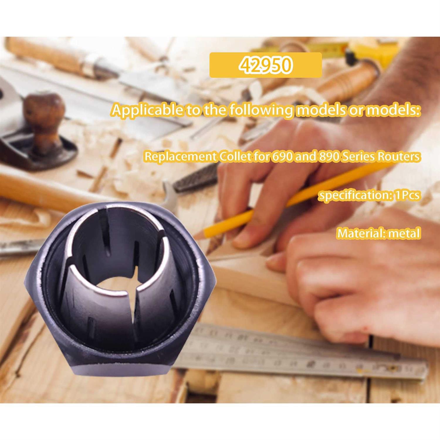 1/2 Inch Router Collet Adapter 42950 Fits Porter Cable - Cheap Fitting