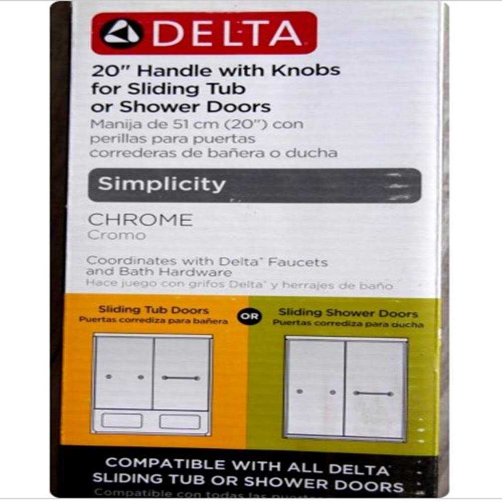 Delta Simplicity Handle with Knobs for Sliding Shower Sdbro11-pc-r - Cheap Fitting