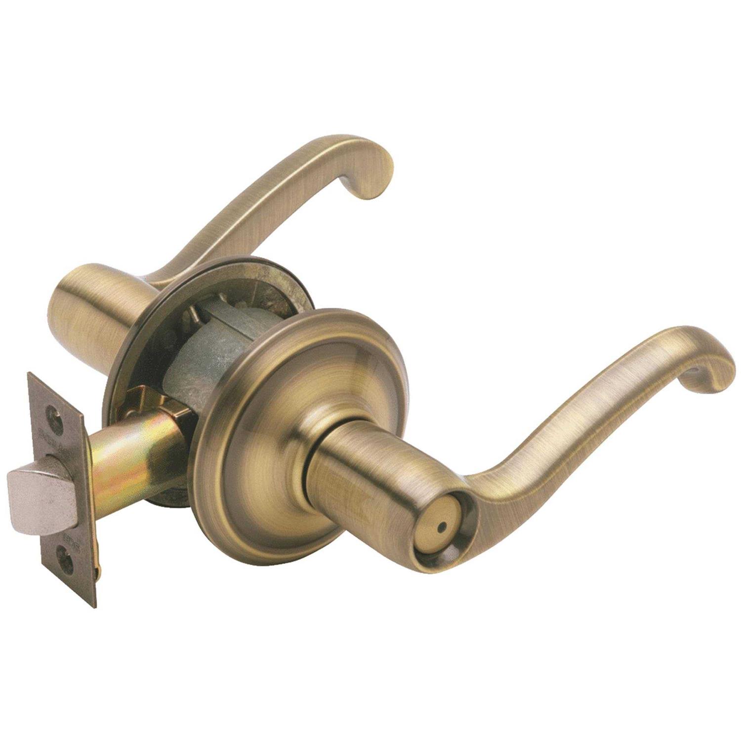 Schlage Flair Antique Brass Privacy Lockset 1-3/4 - Cheap Fitting