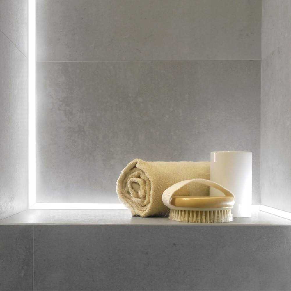 Tile Edge LED Strip Light Channel ~ Model Uni-Tile12 180Deg 2m - Cheap Fitting