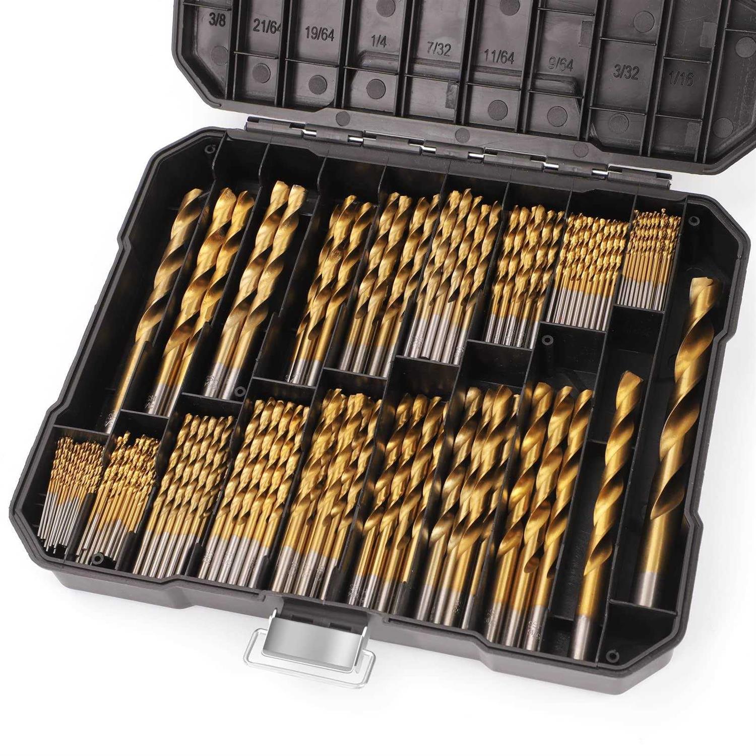 Comoware 230 Pcs Drill Bit Set For Wood & Metal Titanium Wood Drill Bits - Cheap Fitting
