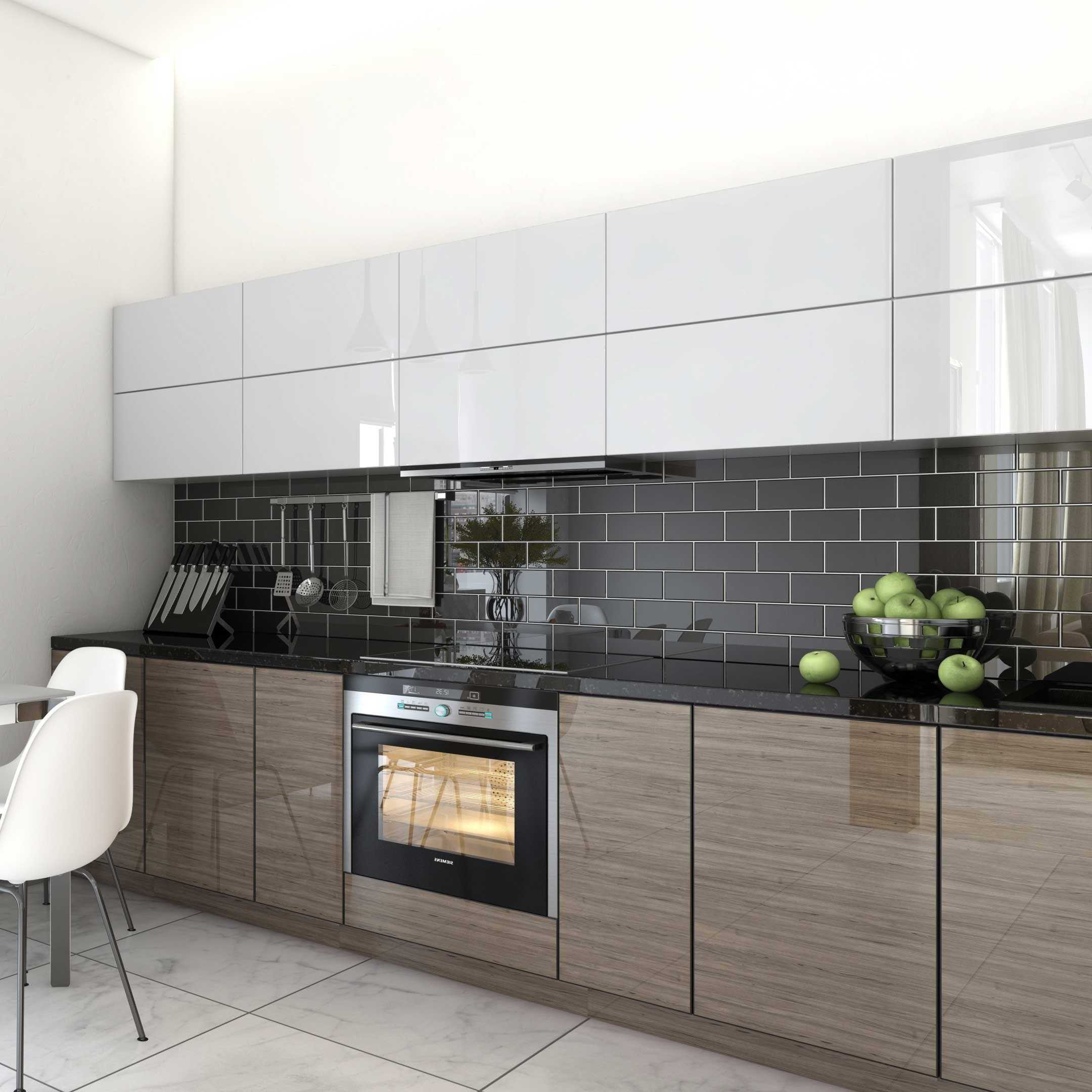 Giorbello Black 3 in. x 6 in. x 8 mm Glass Subway Tile - Cheap Fitting