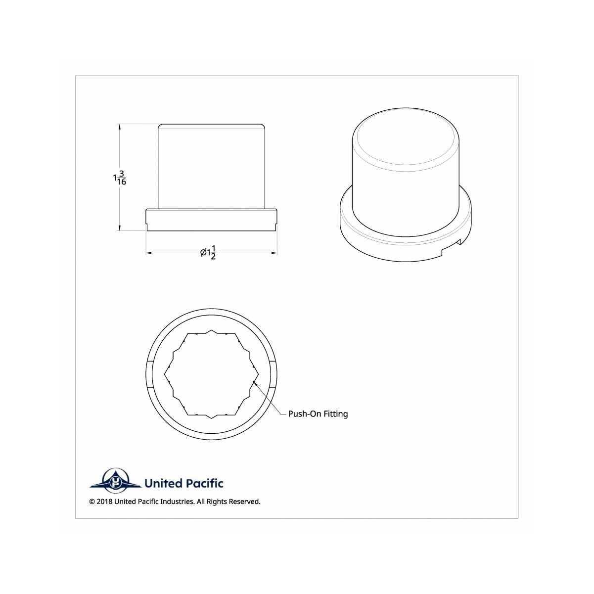 Chrome Plastic Flat Top Nut Cover	Chrome Plastic Flat Top Nut Cover - Cheap Fitting