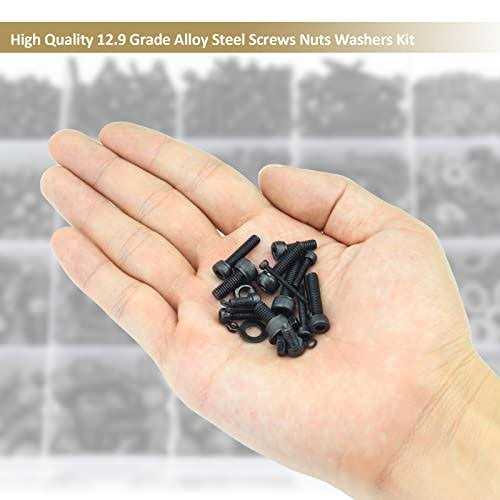 Kindroufly 1285 Pieces M2 M3 M4 M5 Screws Nuts Washers Assortment Kit, Metric Screw Set, Bolts and Nuts - Cheap Fitting