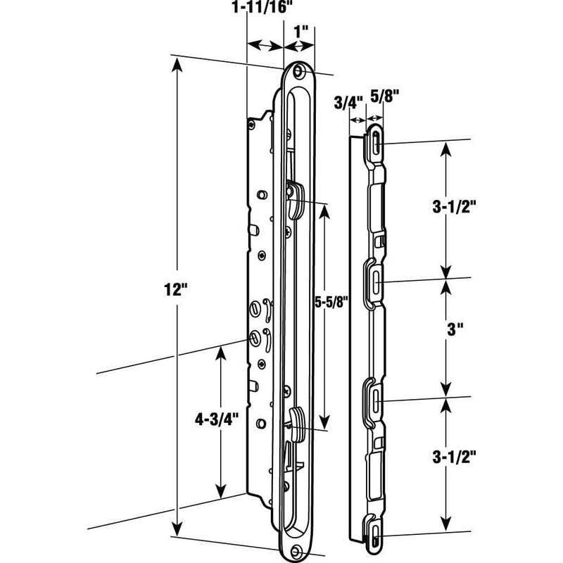 Prime-Line Multi-Point Mortise Latch And Keeper E 2475 - Cheap Fitting