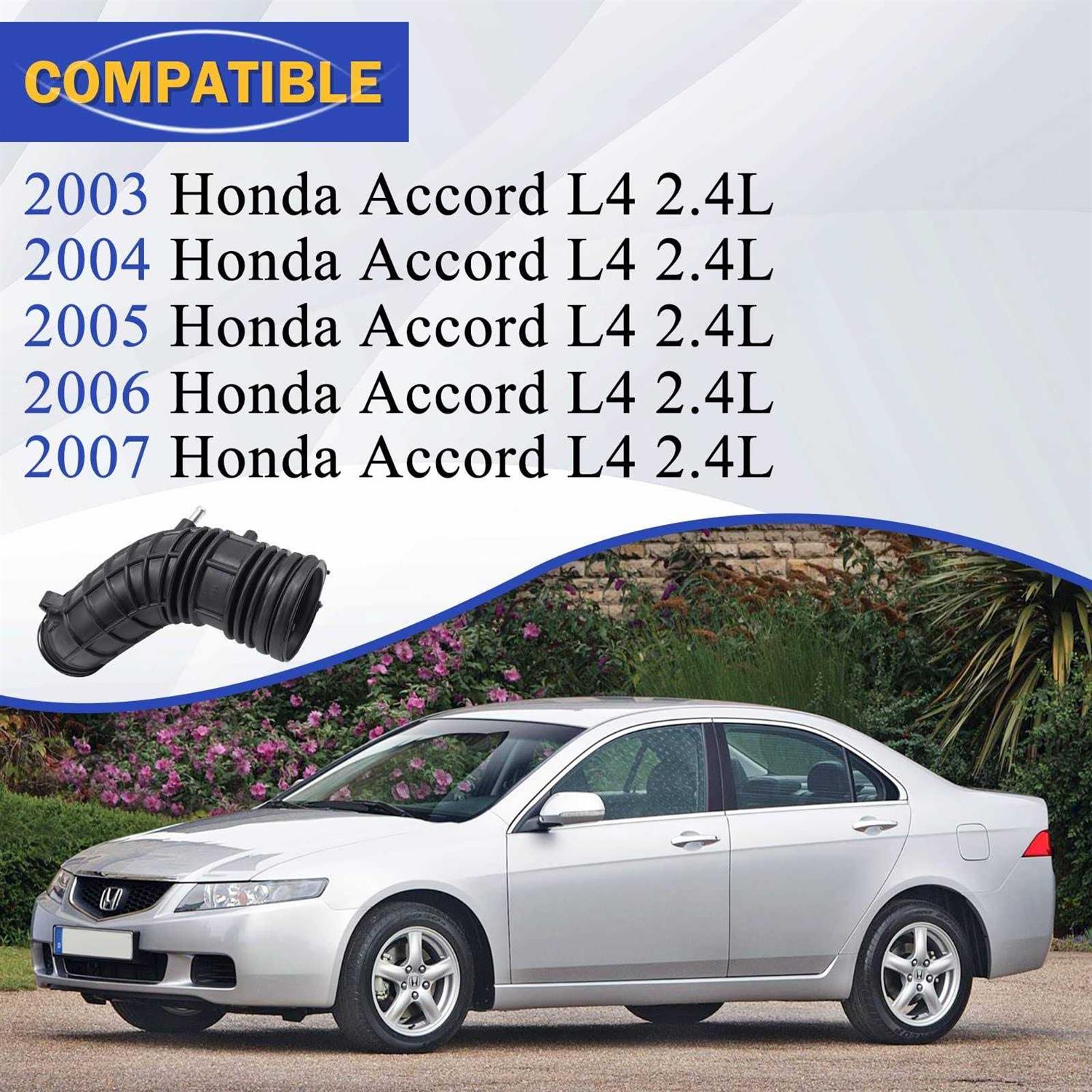 Air Intake Hose Cleaner Tube with Clamps for Honda Accord L4 2.4L 2003 2004 2005 2006 2007 - Cheap Fitting