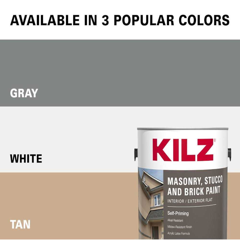 KILZ Self-Priming Masonry, Stucco and Brick Paint - Cheap Fitting