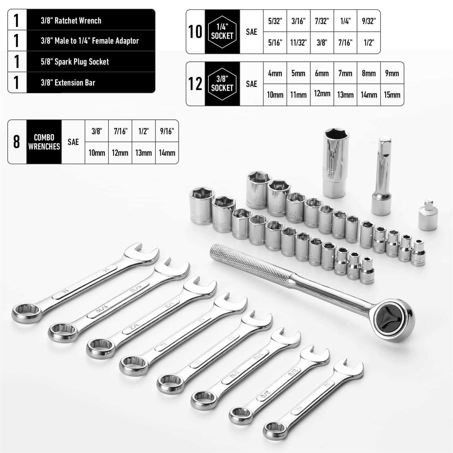 KREBS 168 Piece Hand Tool Kit and Tool Set General Household Hand Tool Kit - Cheap Fitting
