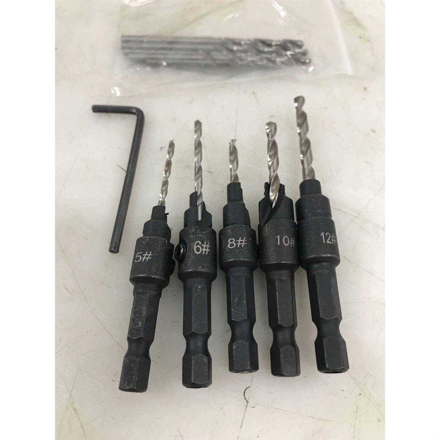 Countersink Drill Bit Set 5Pcs Quick Change 1/4 Hex Shank Adjustable Countersink Set - Cheap Fitting