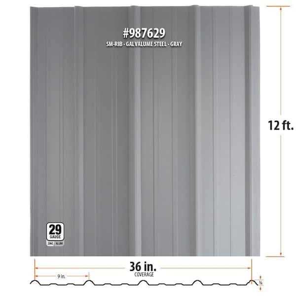 Gibraltar Building Products SM-Rib Galvalume Steel 29-Gauge Roof/Siding Panel - Cheap Fitting