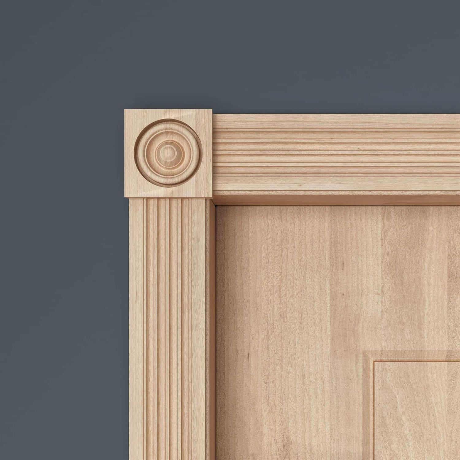 1820-4FTWHW Fluted Unfinished White Hardwood Casing Moulding - Cheap Fitting