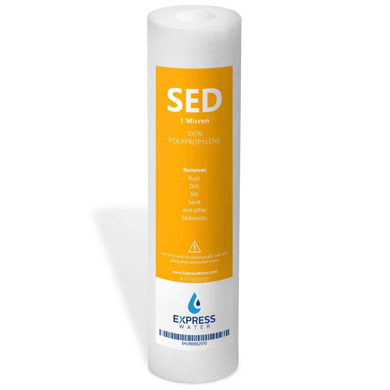 Express Water 50 Pack Sediment Water Filter Replacement 5 Micron High Capacity - Cheap Fitting
