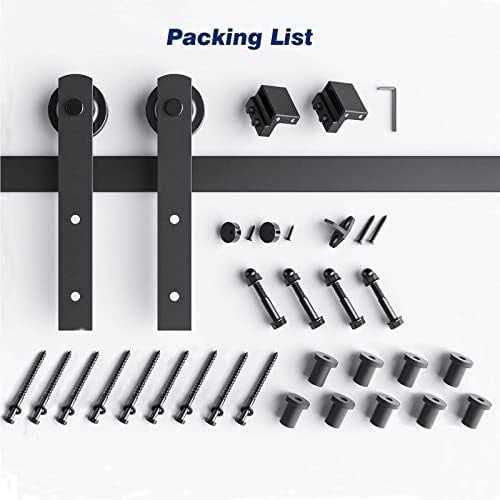 EaseLife Heavy Duty Sliding Barn Door Hardware Track Kit,Straight Pulley,Slide Smoothly Quietly,Easy Install - Cheap Fitting
