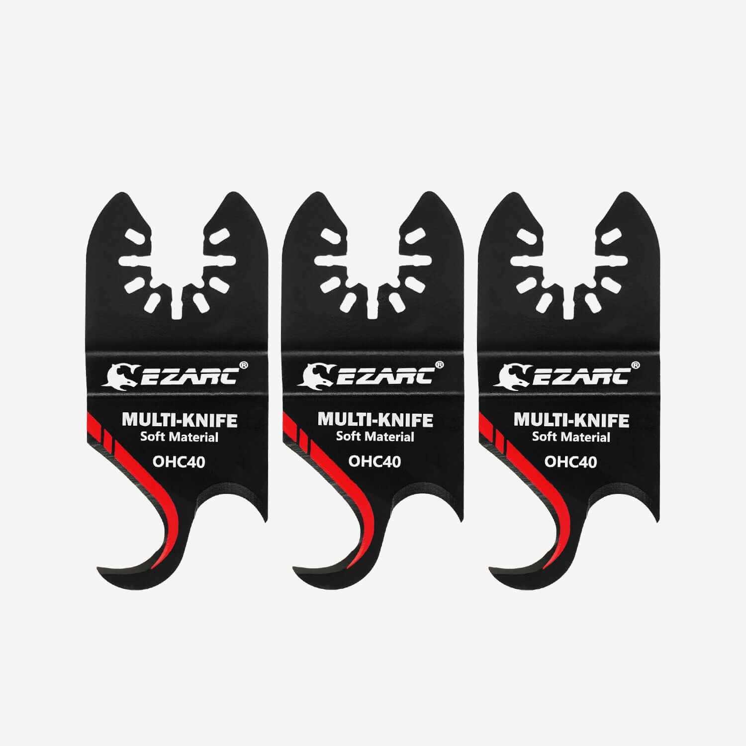 Ezarc Oscillating Multi Tool Hook Knife Blade 3pcs Multitool Saw Blades for Cutting Soft Materials Roofing Shingles Pvc Carpet and Cardboard - Cheap Fitting