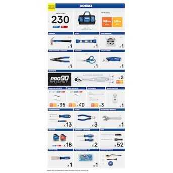 Kobalt 230-Piece Home Owner’s Tool Set in Bag 81763 - Cheap Fitting