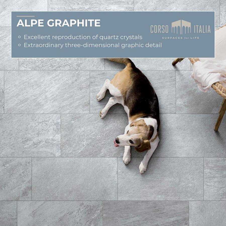 Corso Italia Alpe 12 in. x 24 in. Quartzite Stone Look Porcelain Floor and Wall Tile - Cheap Fitting