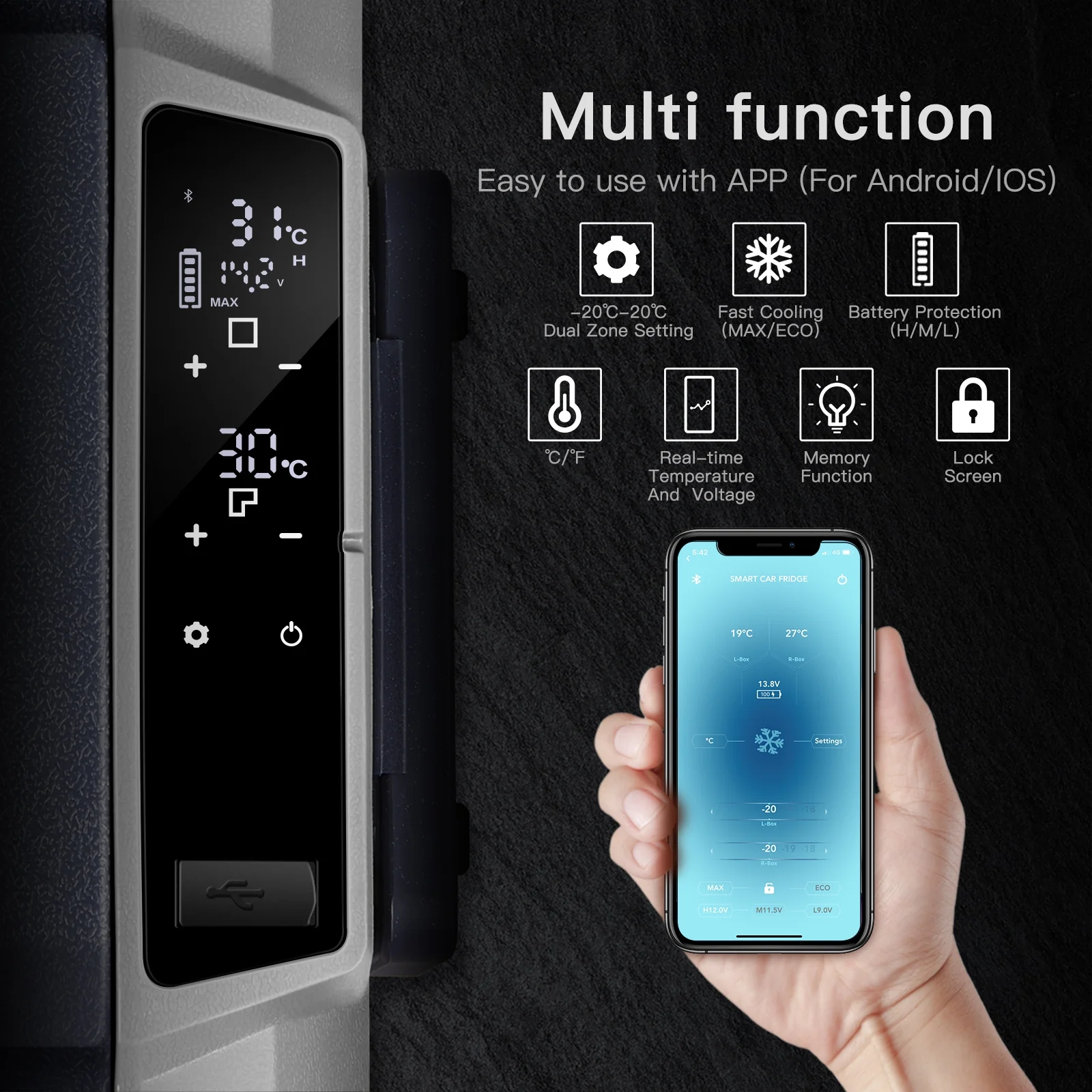 BODEGA 12 Volt 38 Qt. Portable Car Refrigerator Cooler,Car Freezer for Travelling - Cheap Fitting