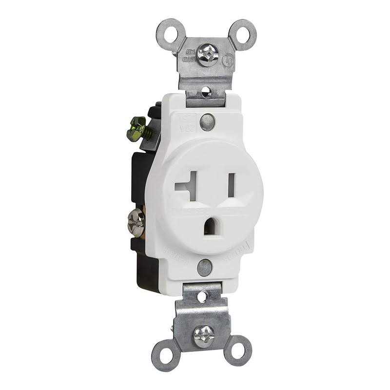 Enerlites Single Receptacle Outlet Tamper-Resistant Commercial Grade 61200-TR-W - Cheap Fitting