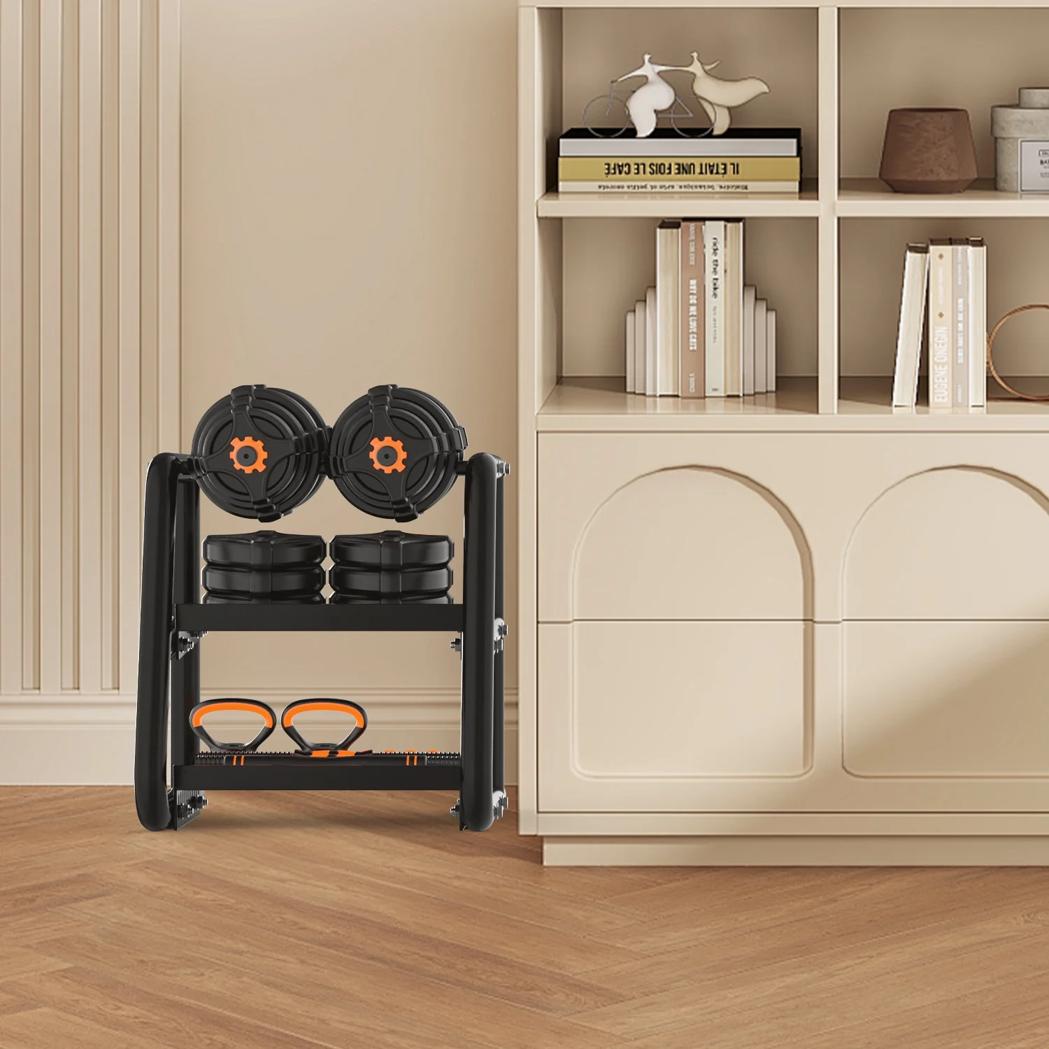 ARVAKOR Adjustable Weight Dumbbell Set - 4 in 1 Free Weight Set with Connector - Dumbbells, Barbells, Kettlebells, Push-Up Bars for Full Body Workout and Muscle Toning - Cheap Fitting