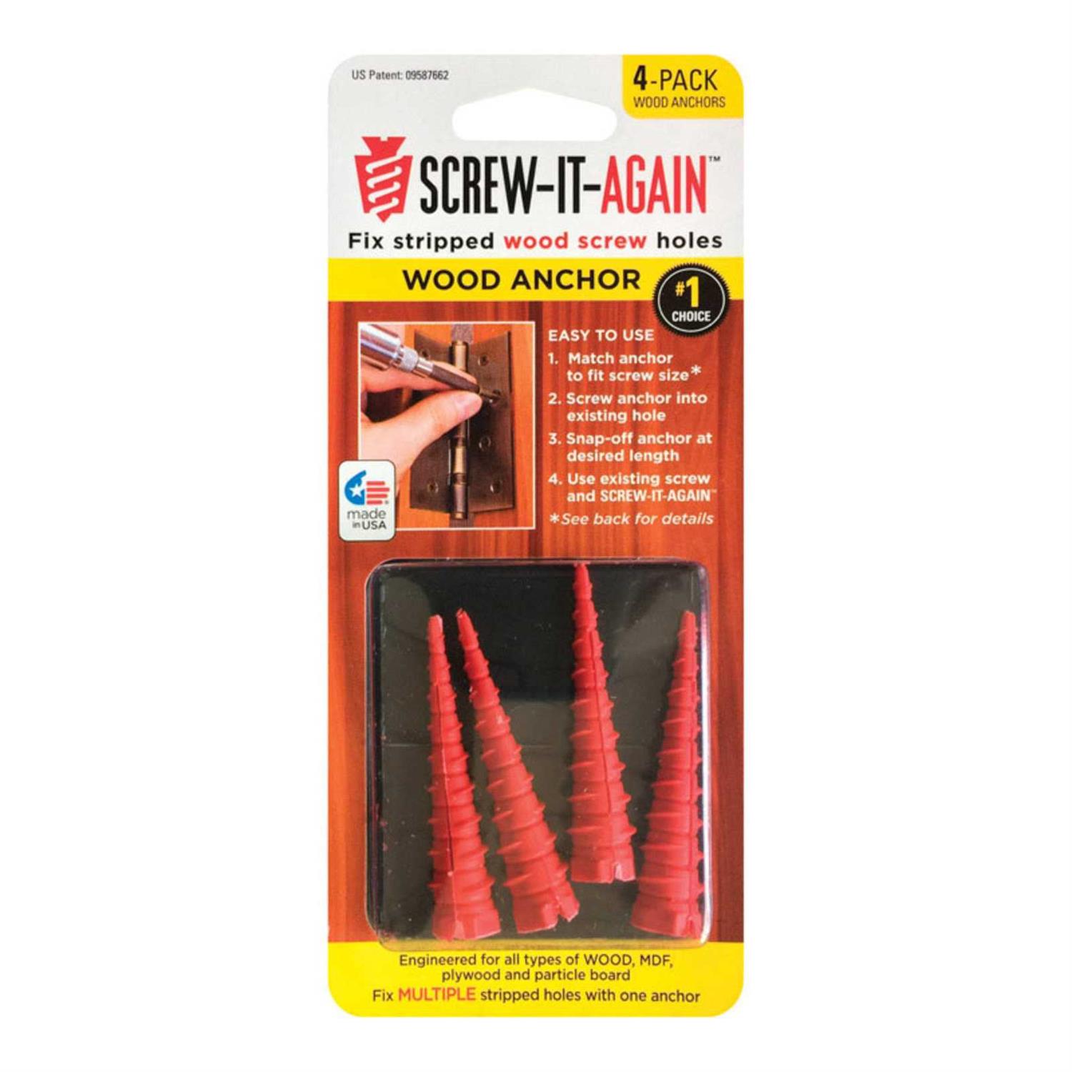 Screw-It-Again Wood Anchor - Cheap Fitting