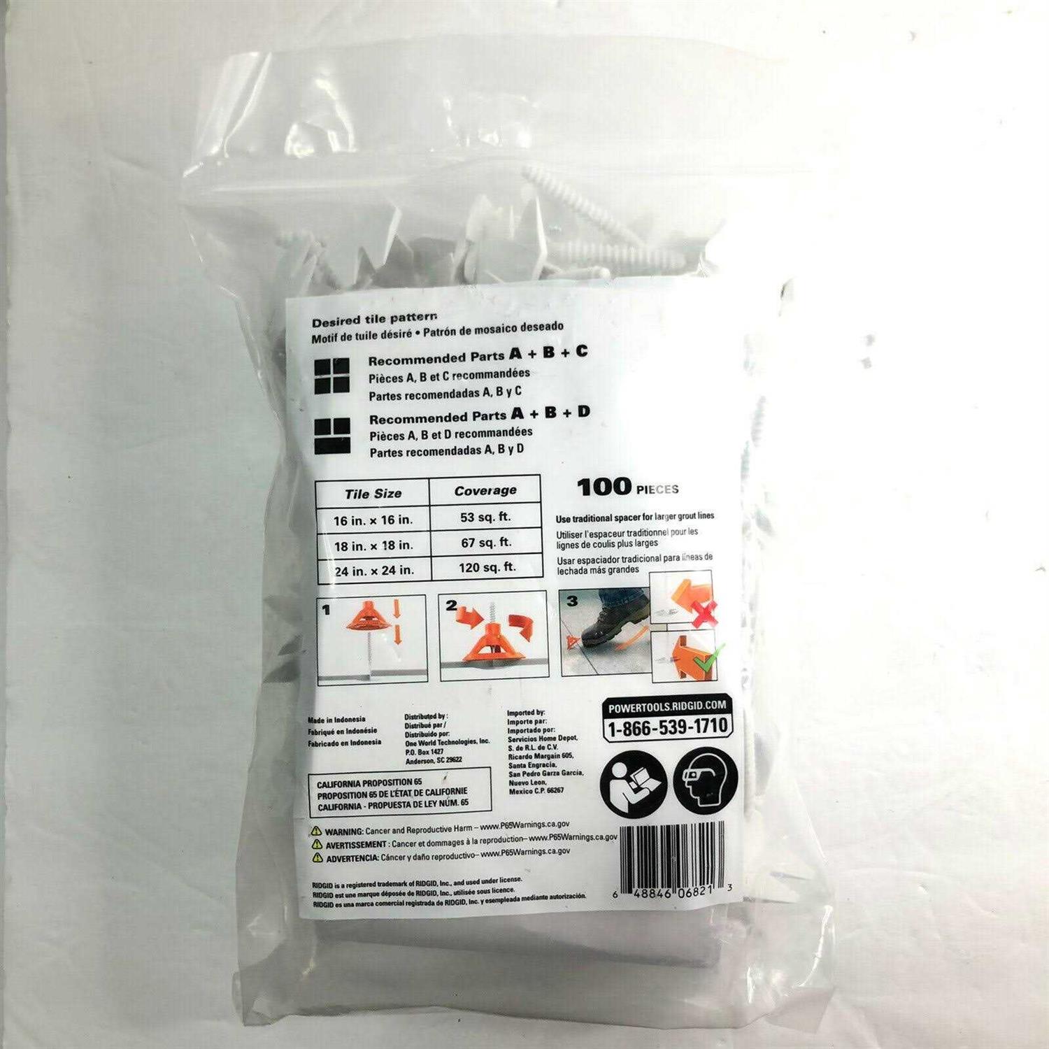 Ridgid LevelMax tile Anti-Lippage and Spacing System Flat Stem ft3500 - Cheap Fitting