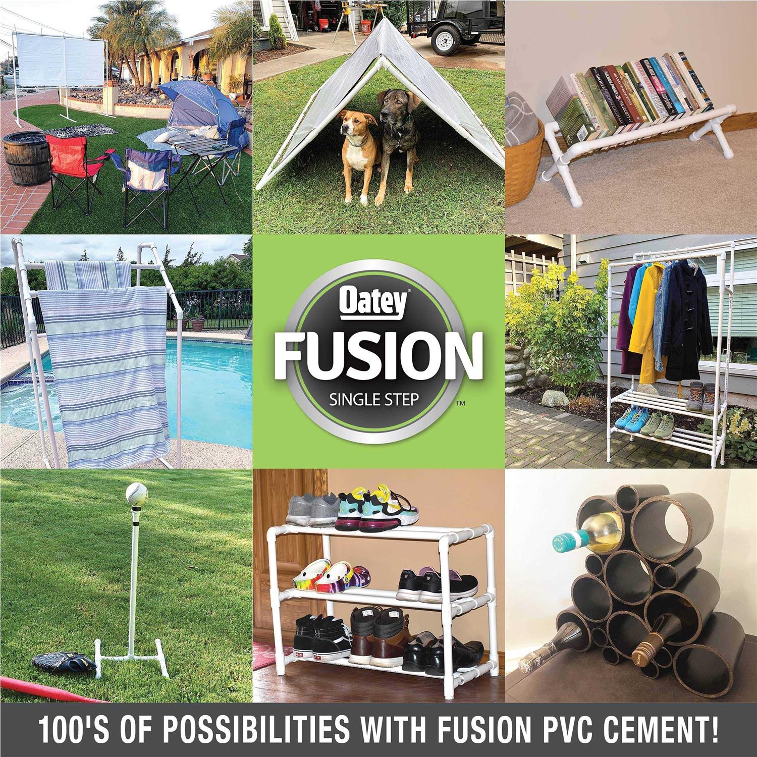 Oatey 4 oz Fusion Single Step Clear Cement For Medium PVC - Cheap Fitting