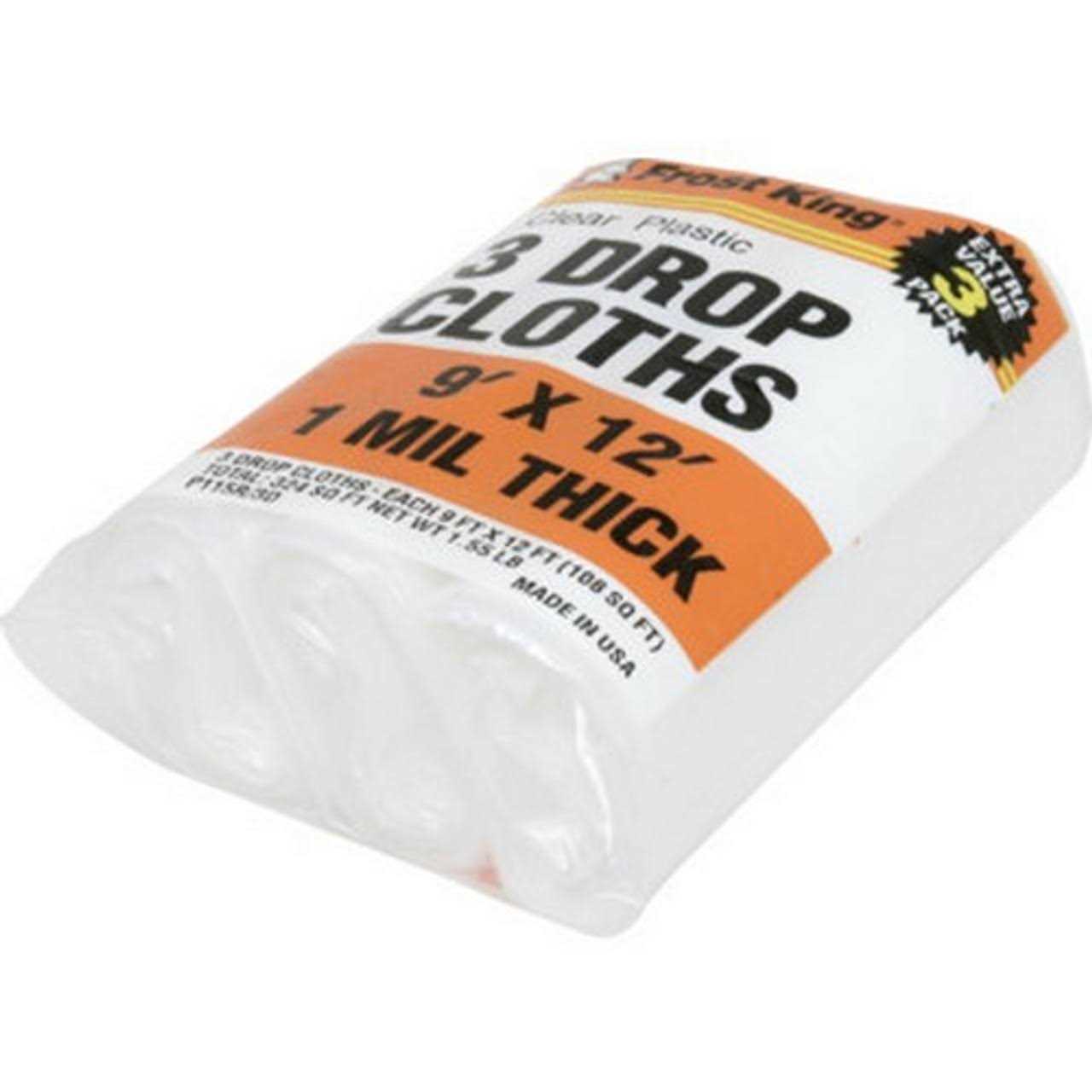 Frost King 9 X 12′ 1 Mil Plastic Drop Cloth - Cheap Fitting