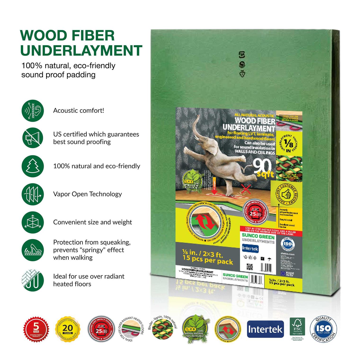Steico 2 ft. x 3 ft x 1/8 in. Wood Fiber Underlayment - Cheap Fitting