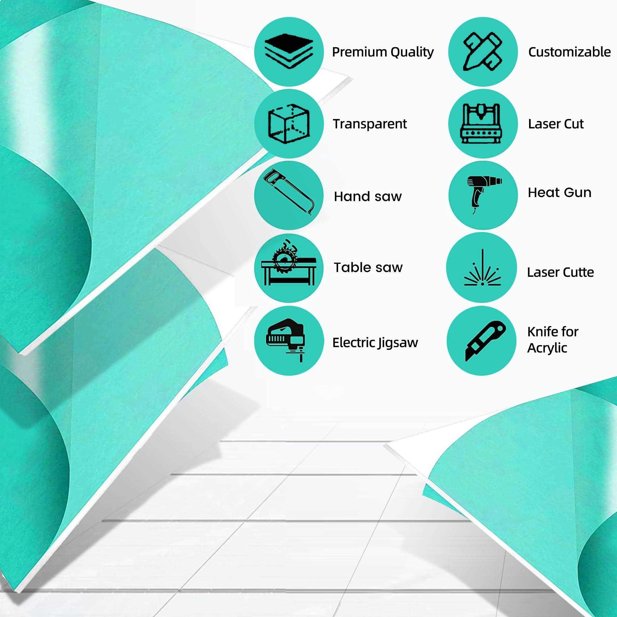 CALPALMY Clear Acrylic Plexiglass Thick Craft Projects, Signs and More - Cheap Fitting