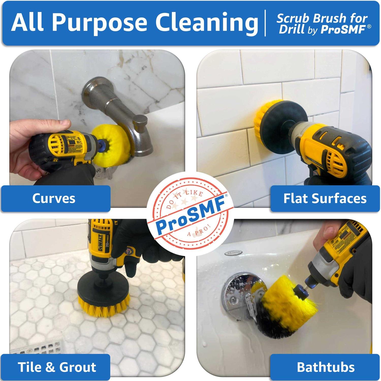 ProSMF Drill Brush Attachment Set The Ultimate All-Purpose Cleaning Kit - Cheap Fitting