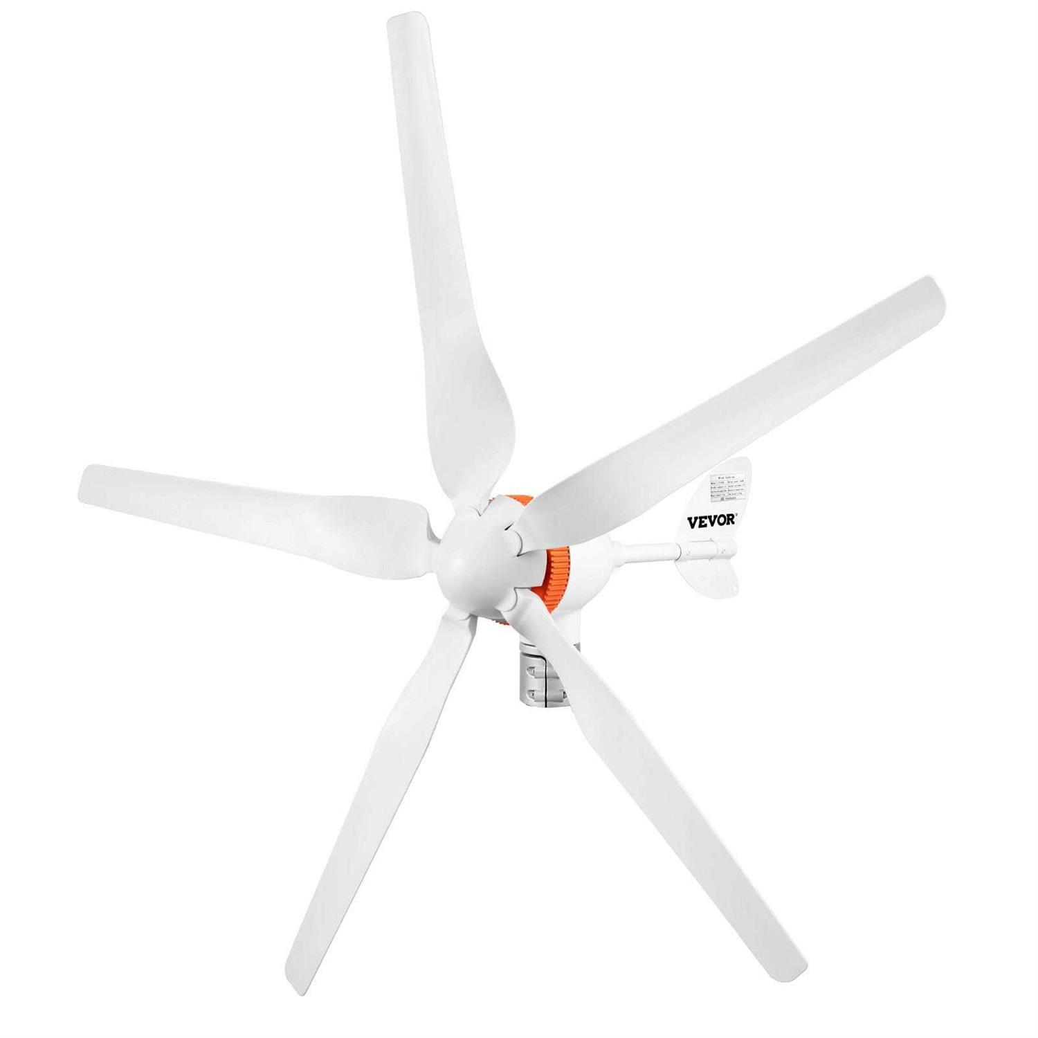 VEVOR Wind Turbine Generator 500-Watt 5 Blades Auto Adjust Windward Direction Wind Power Generator with Mppt Controller - Cheap Fitting