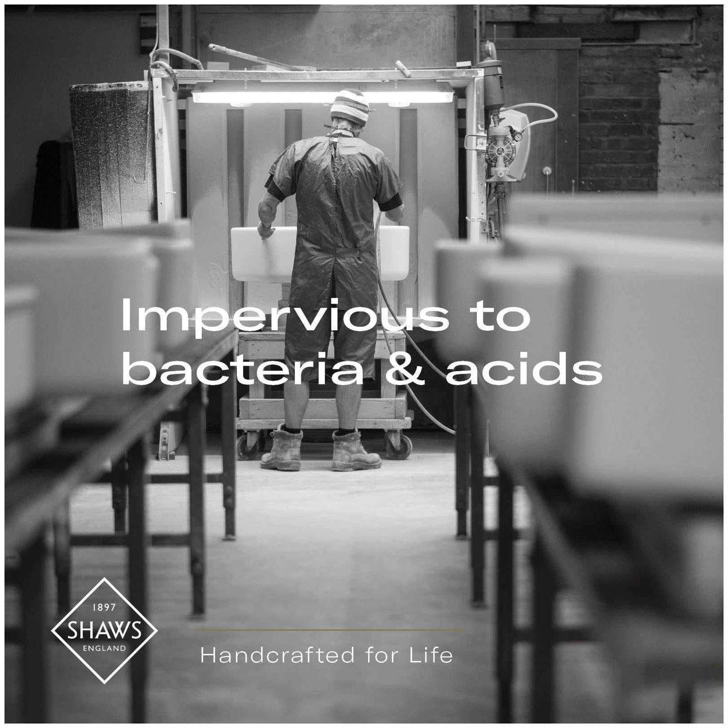 Shaws Lancaster Rectangular Above Counter Lavatory Fireclay Sink SB1715WH - Cheap Fitting