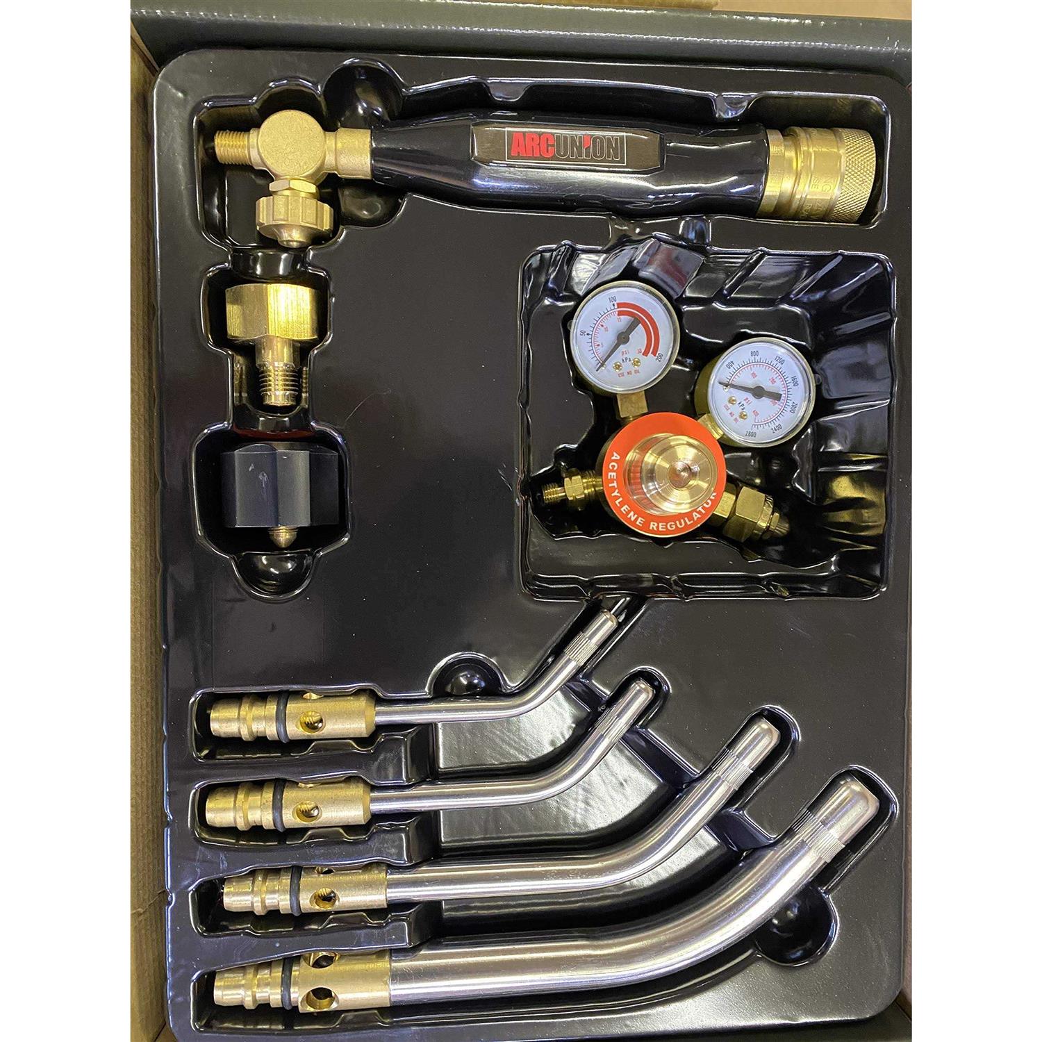 Arc Union Air Acetylene Torch Kit Fuel Gas Kit industry standard tips one year warranty - Cheap Fitting