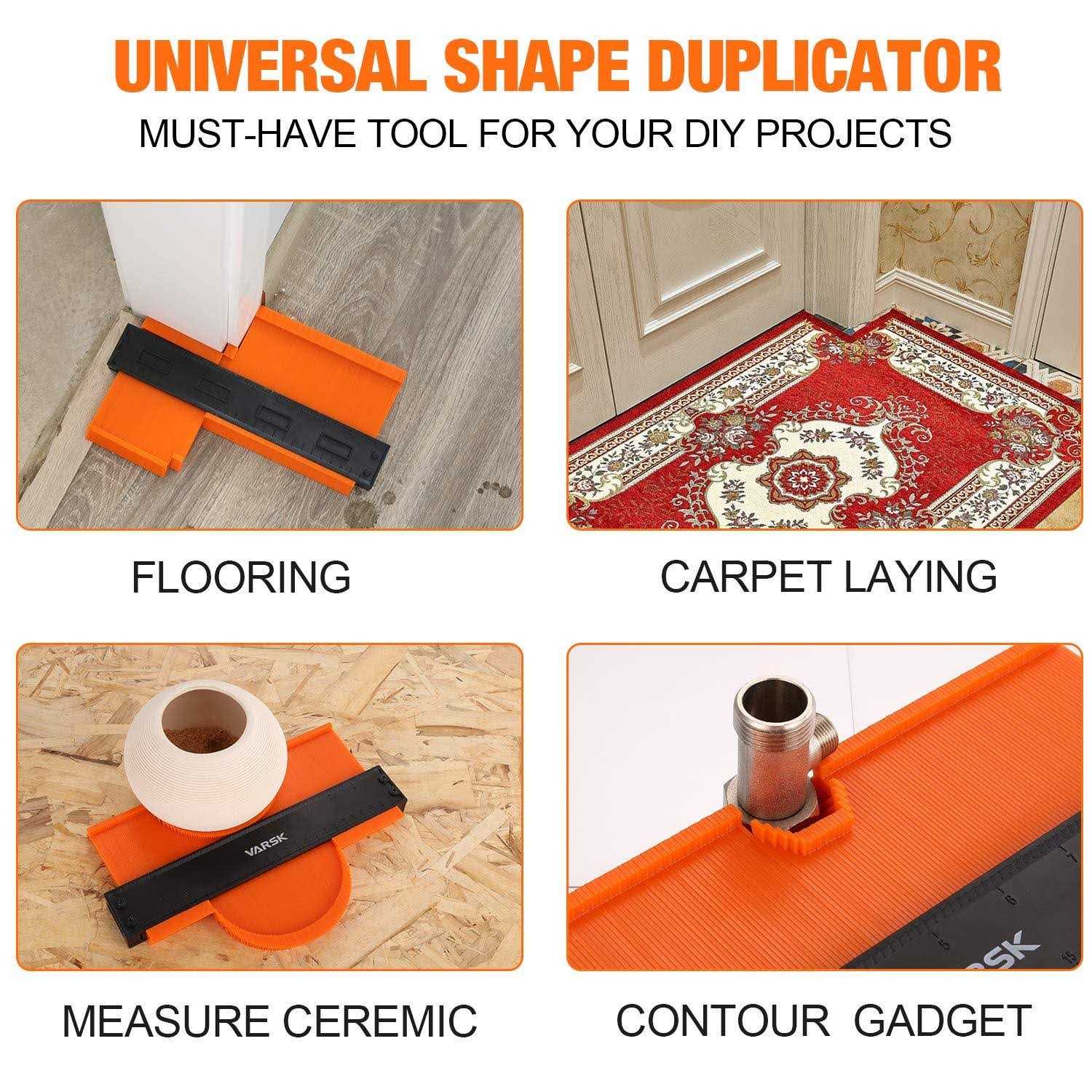 VARSK Contour Gauge with Lock 2 Pack Widen Shape Duplication Profile Tool 5 - Cheap Fitting