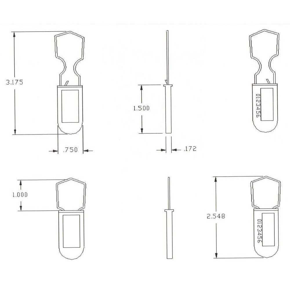 Electric Meter Security Seal Wire Padlock Blue Pack of 10 - Cheap Fitting