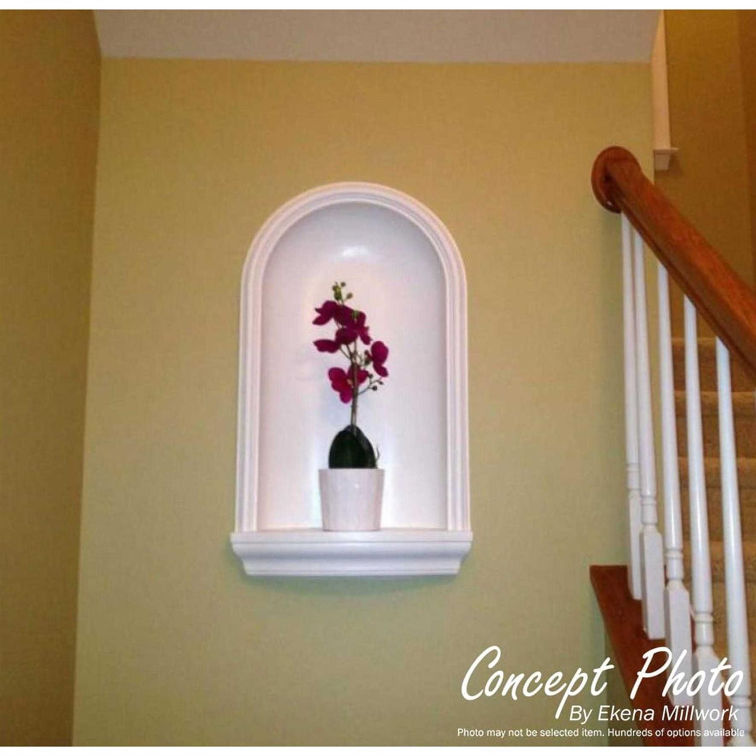 27 1/2H x 16 5/8W x 7 3/8D Traditional Wall Niche Ekena Millwork NCH16X27TR - Cheap Fitting