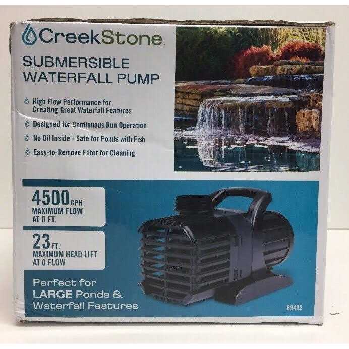 CREEKSTONE 4500 GPH Submersible Waterfall Pump - Cheap Fitting