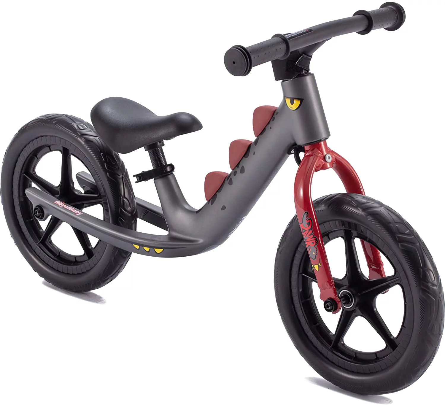 RoyalBaby Dinosaur 12 Inch Magnesium Frame Toddler Kids Balance Bike, Green - Cheap Fitting