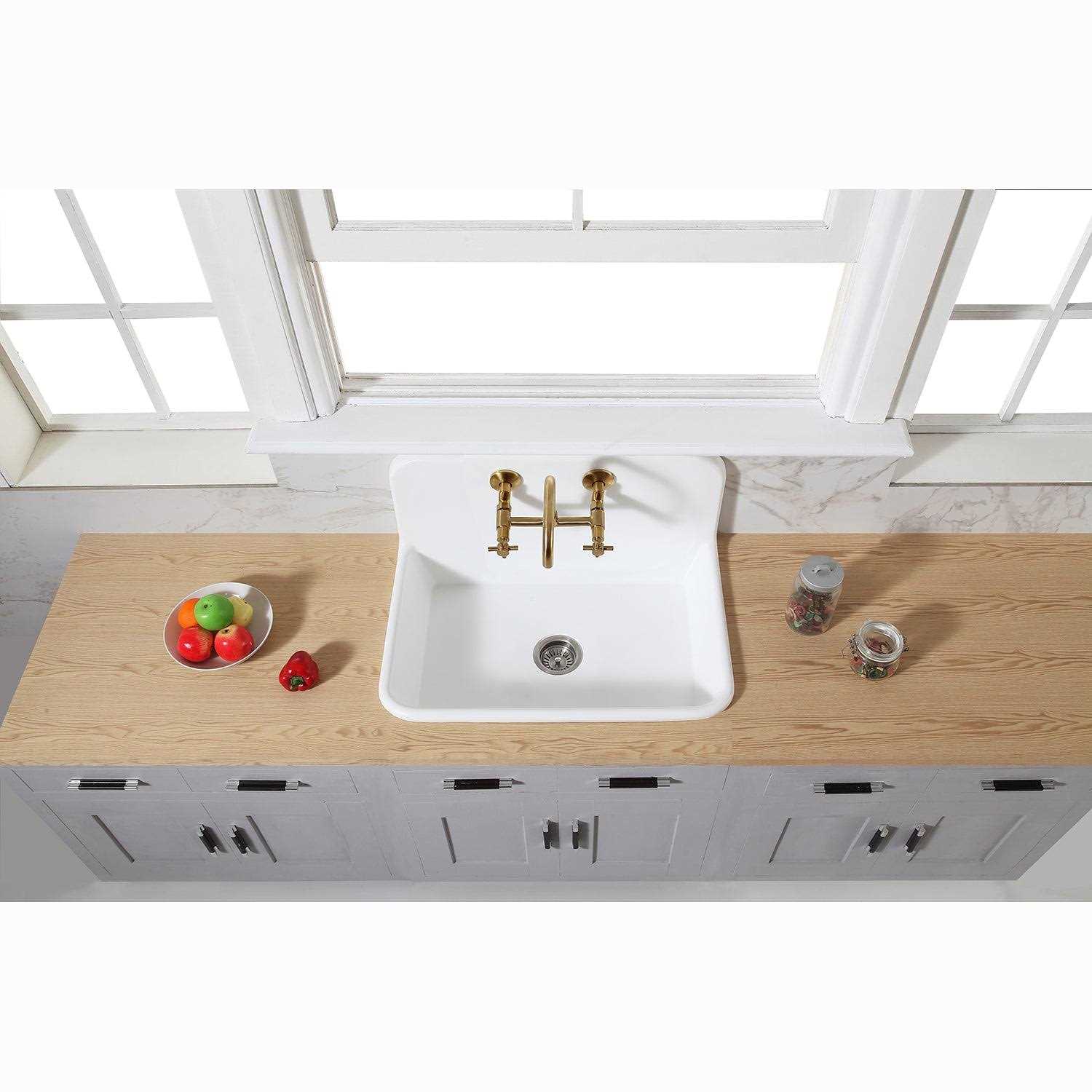 Kingston Brass Concord 8-Inch Adjustable Center Wall Mount Kitchen Faucet - Cheap Fitting